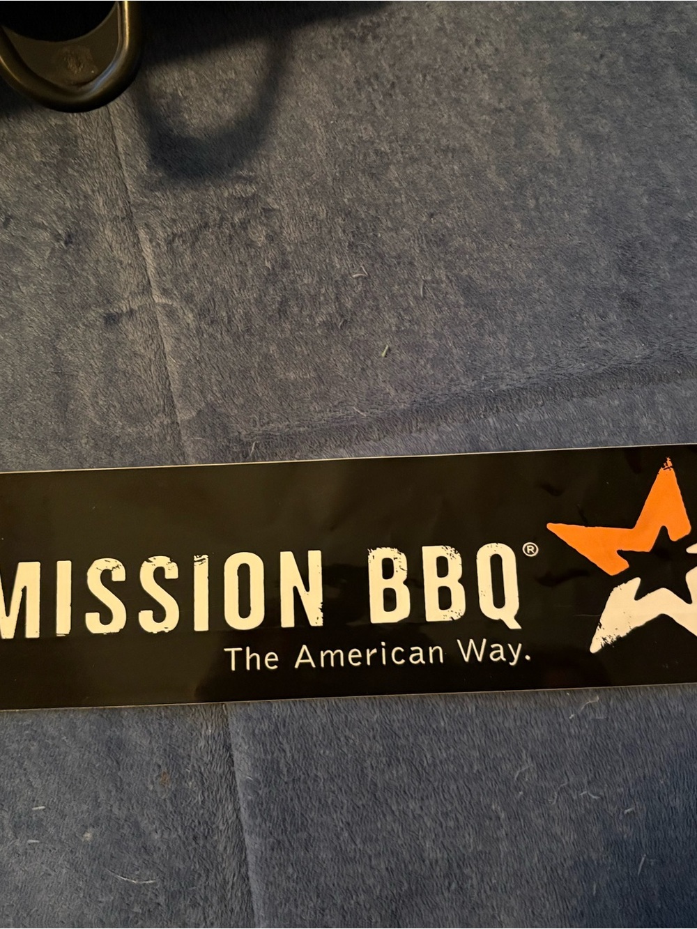 Mission BBQ Logo Sticker - Black with Orange Star